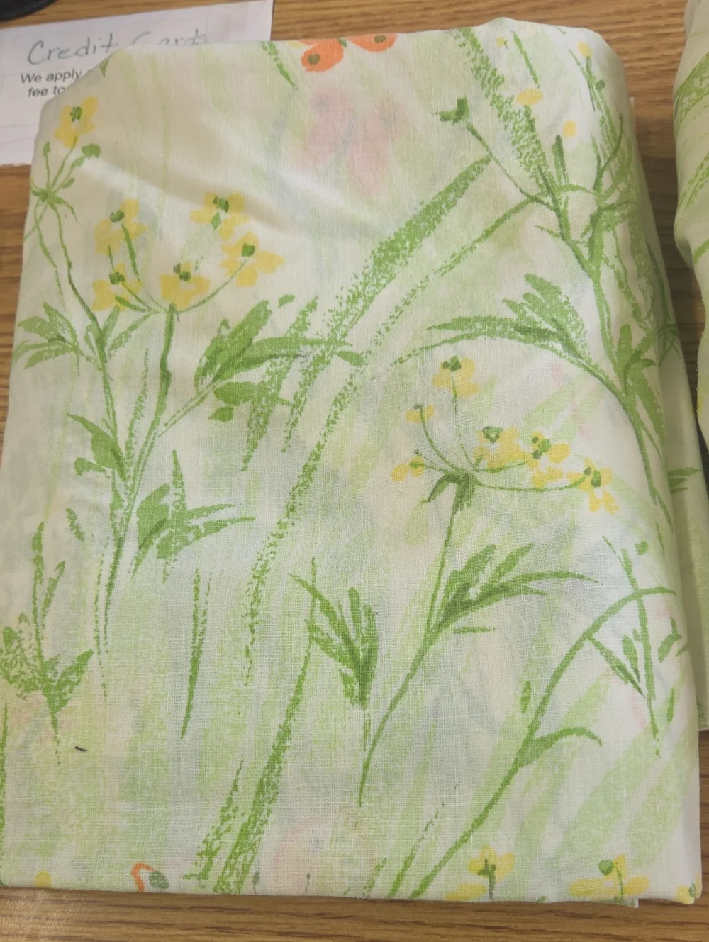 Vintage Sping Meadow Full Sheet Set Spring Butterflys 1970s